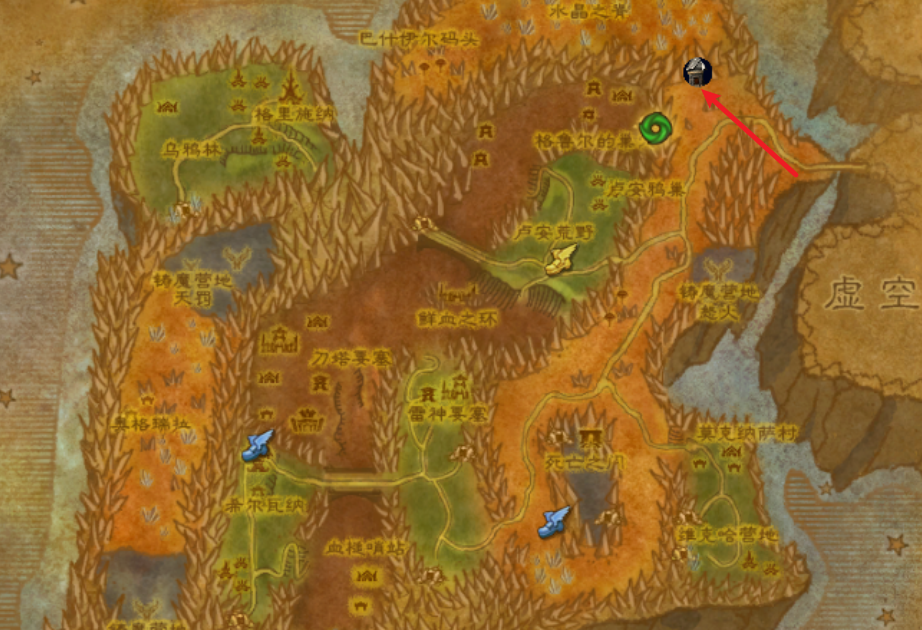 刀鋒山-焦火荒野鉆探機位置