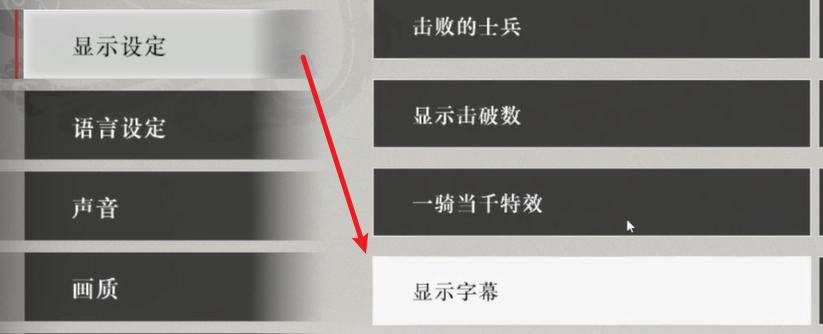 字幕設(shè)置界面