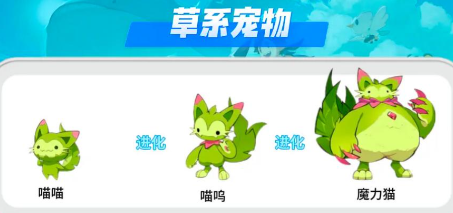 喵喵進化示意圖