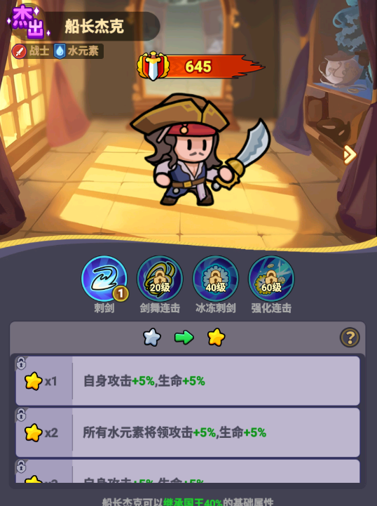 將領品質等級示意圖