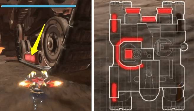 巨神紅色弱點(diǎn)位置示意圖