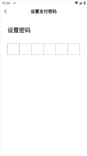 設(shè)置支付密碼頁面