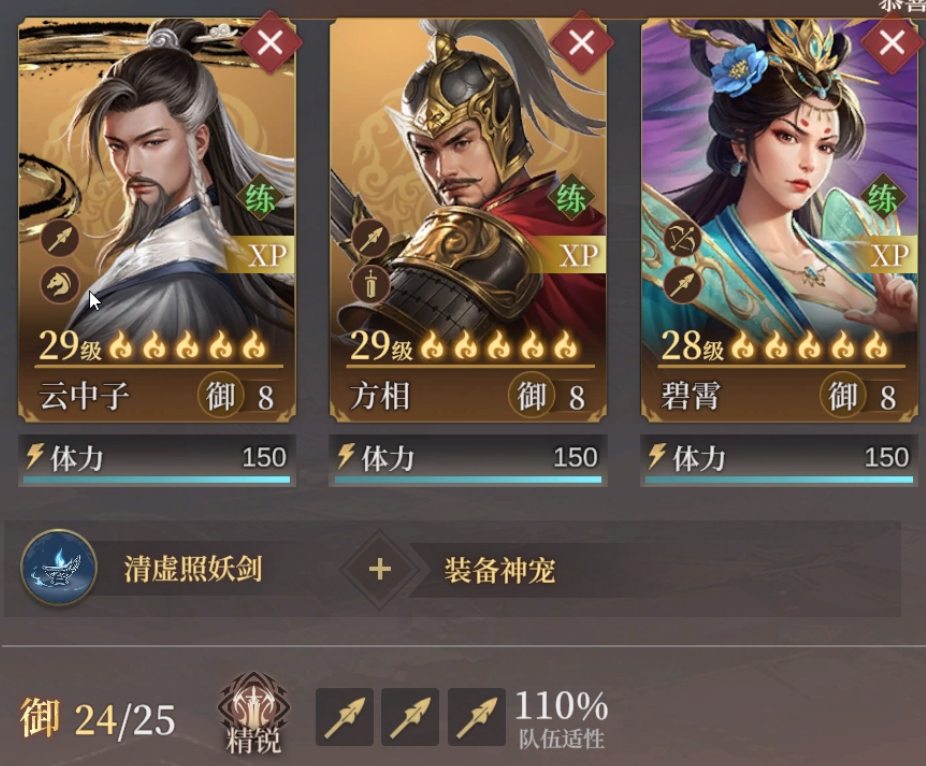 庚金騎陣容示意圖