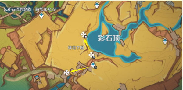 彩石頂洞窟路線圖