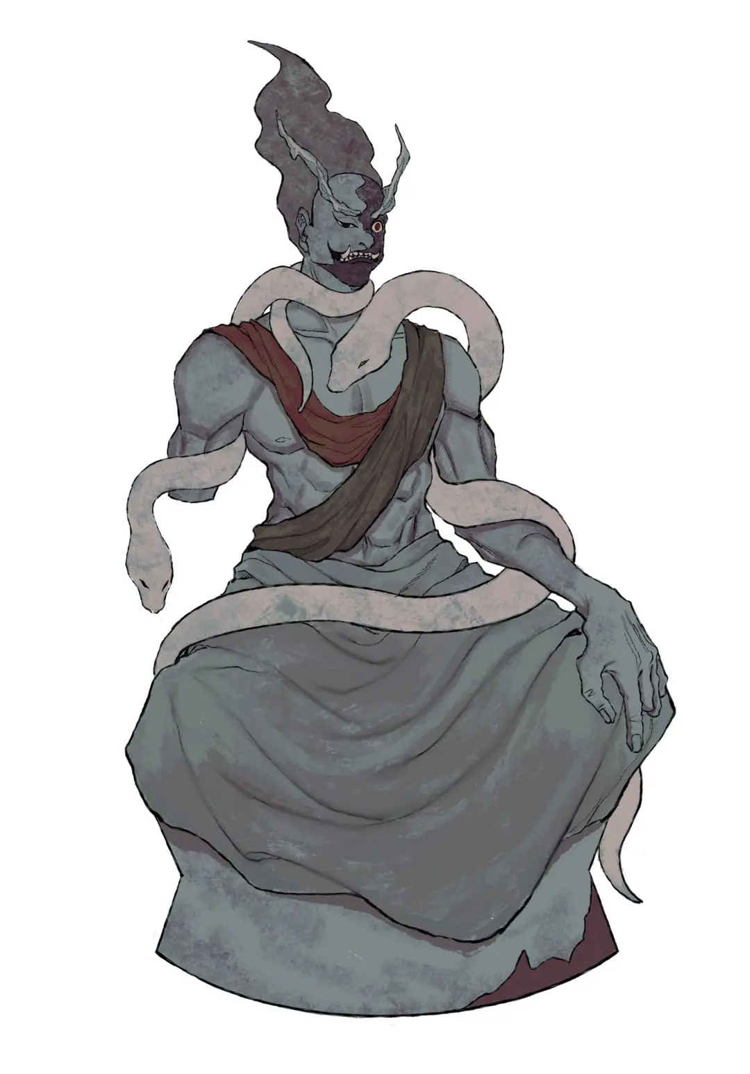 巨邪像戰斗示意圖