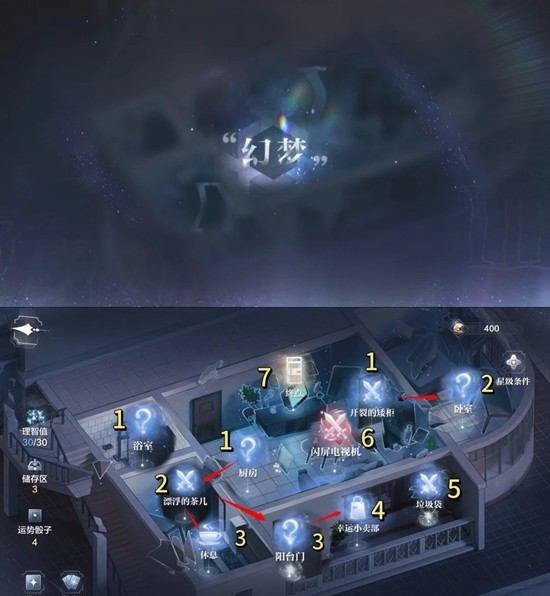 世界之外關卡順序示意圖