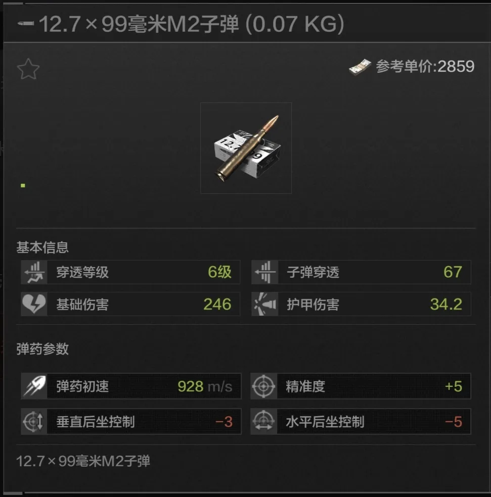游戲內子彈數據