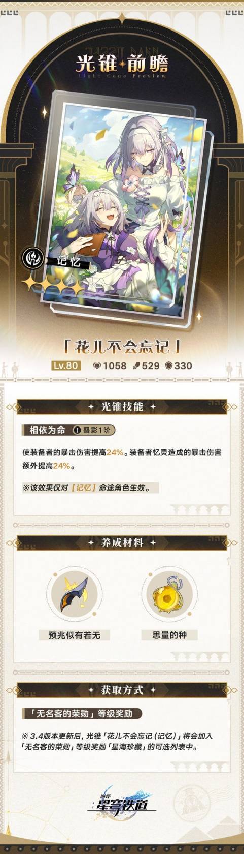 光錐4屬性示意圖