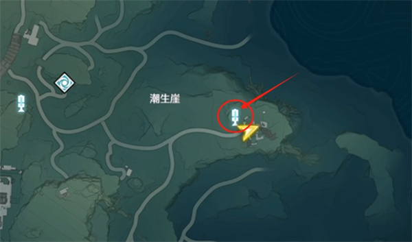 潮生涯燈塔位置示意圖