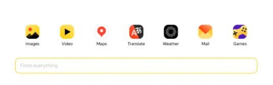 Yandex界面示意圖