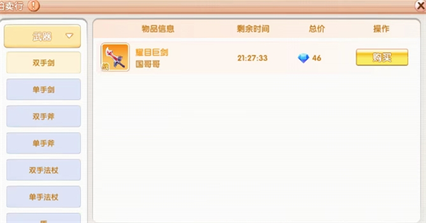 武器類型示意圖