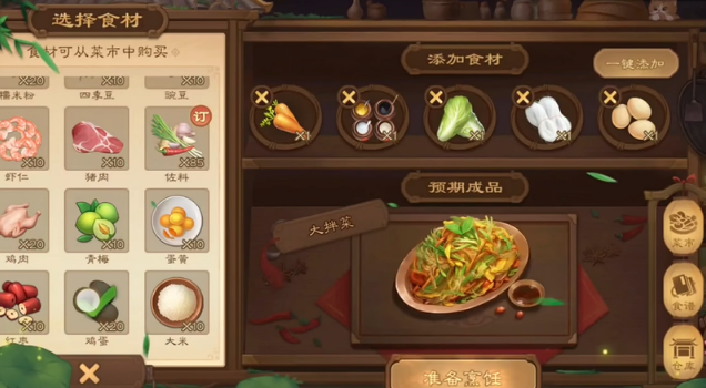 大拌菜食材示意圖