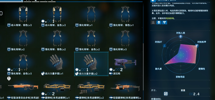 戰斗力量手套界面 905×423