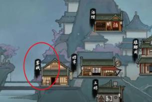 城鎮客棧位置示意圖