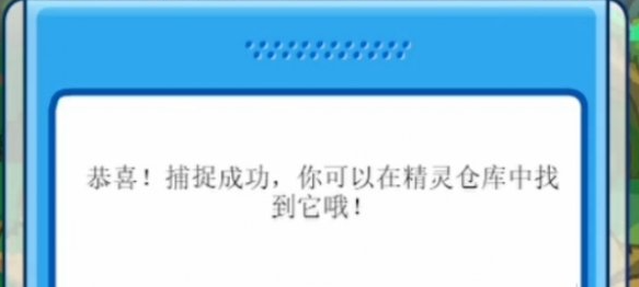 捕捉成功界面