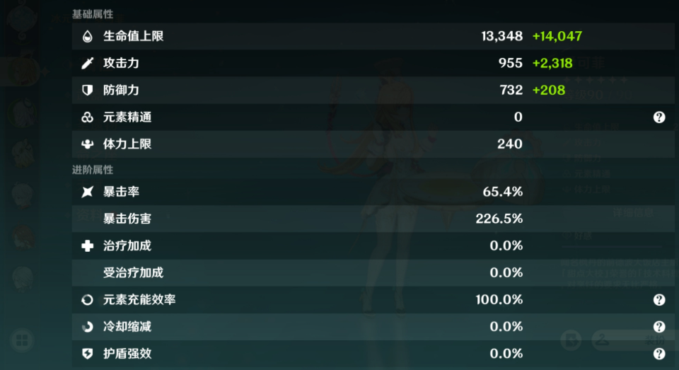 愛可菲輸出流面板示意圖