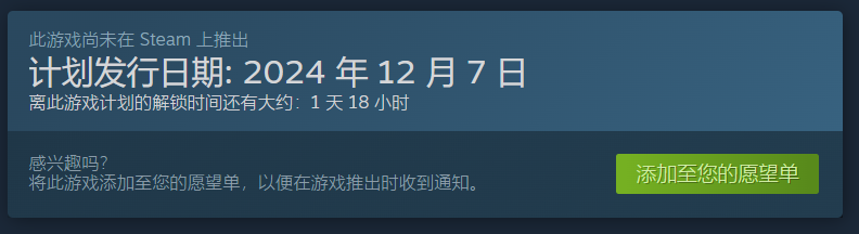 Steam愿望單按鈕位置：右上角'愿望單'圖標(biāo)
