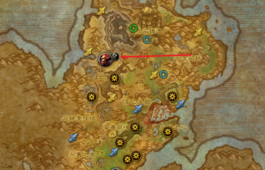 戈爾隆德-黑石礦坑鉆探機位置