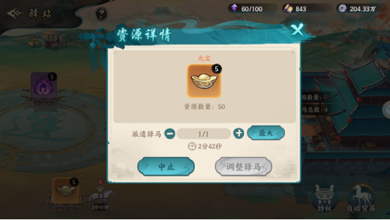 驛站貿(mào)易界面