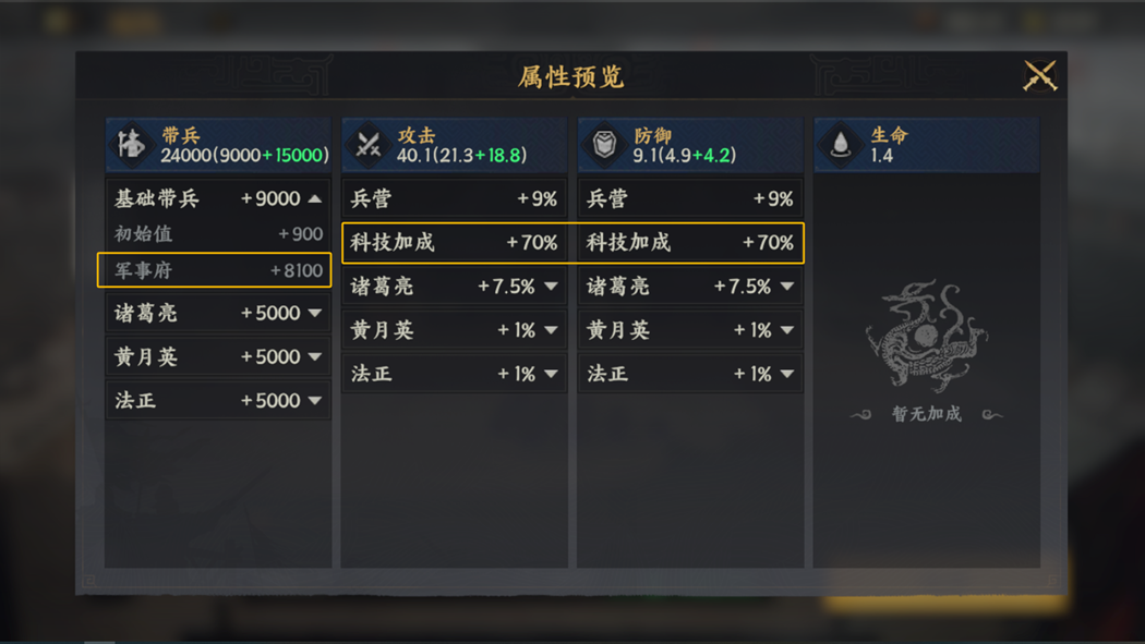 軍事府界面