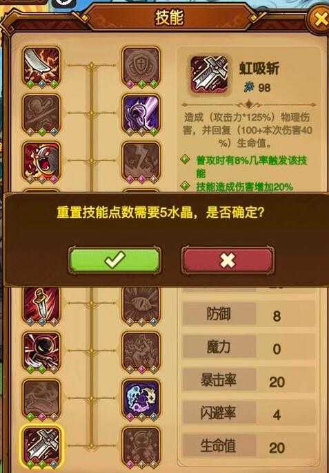 核心技能配合示意圖