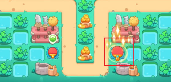 右側乒乓球拍位置