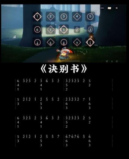 光遇決別書琴譜介紹及演奏指南