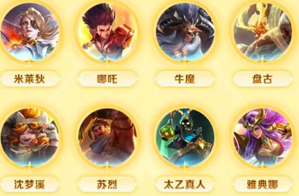 中單位候選英雄展示圖