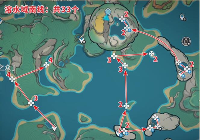 溶水域南邊分布
