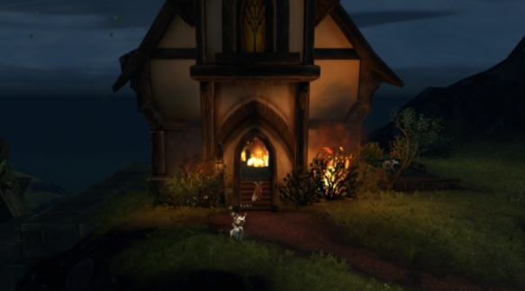 著火的房子位置