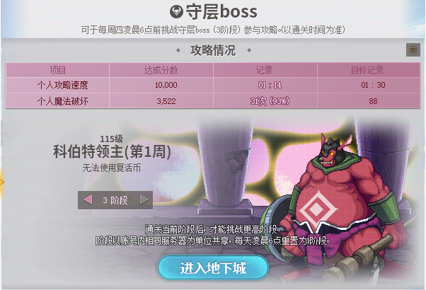 守層Boss界面