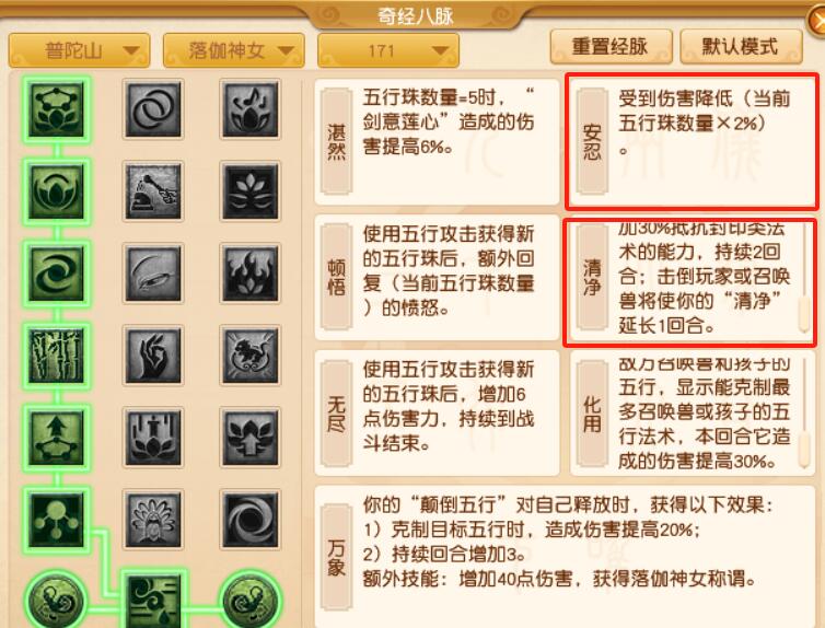 落伽神女清凈經脈效果