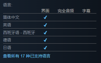 多語言設置界面示意圖