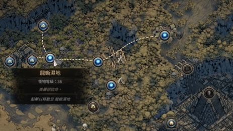 龍溪濕地鳥位置示意圖