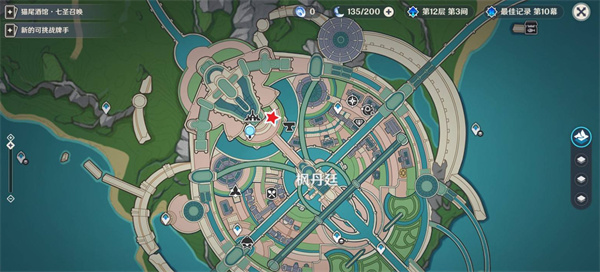 楓丹廷·沫芒宮位置示意圖