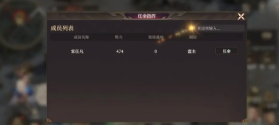 指定指揮官界面