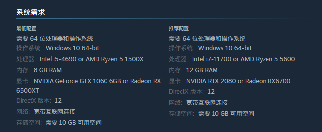 游戲配置界面示意圖