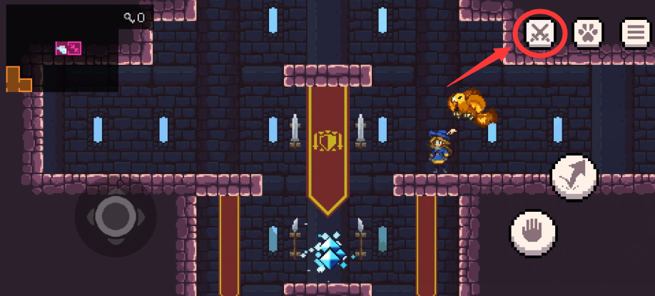 PVP按鈕位置示意圖