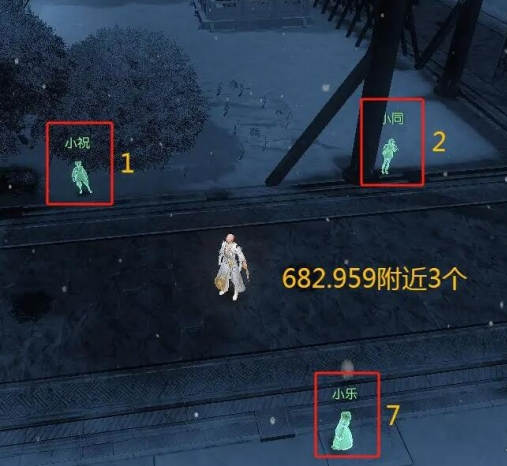 第一組NPC位置示意圖