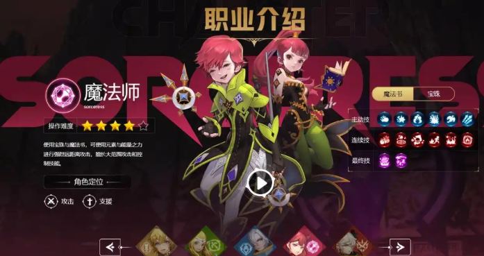 魔法師技能示意圖