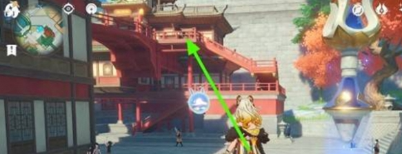 紅色樓梯實景示意圖