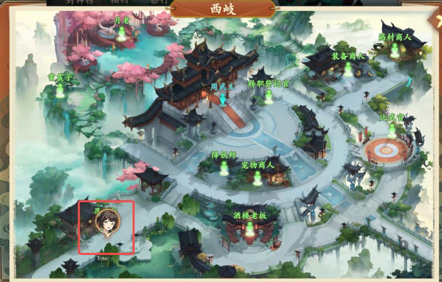 西岐守衛位置示意圖