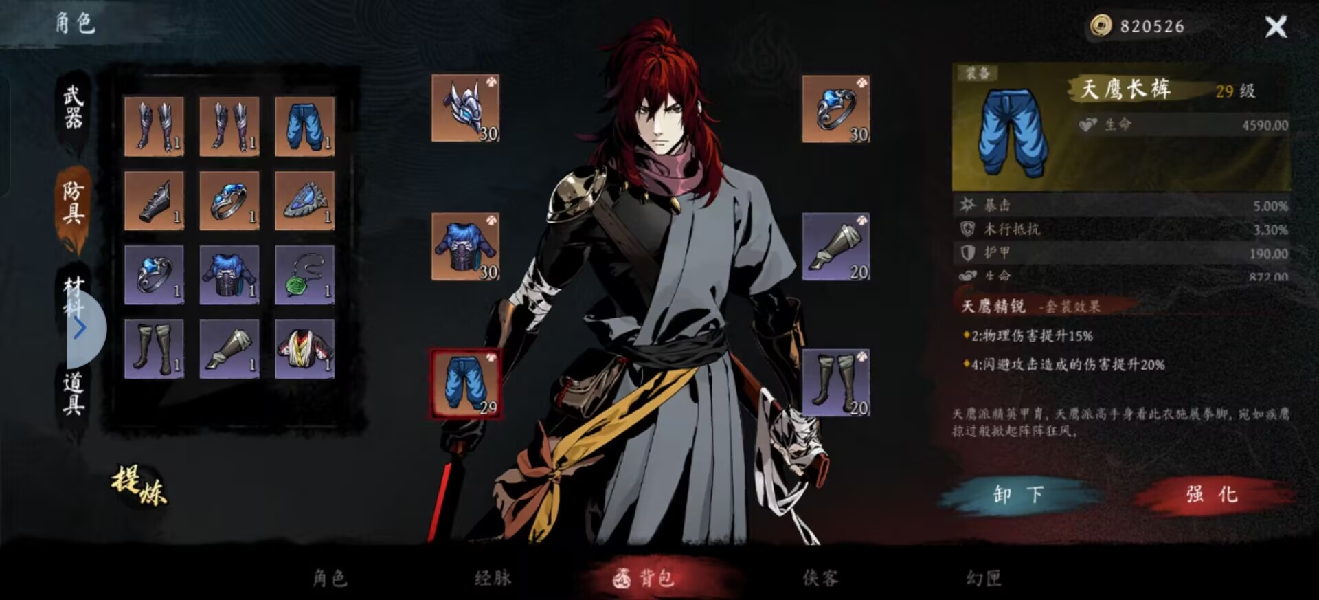 防具搭配示意圖