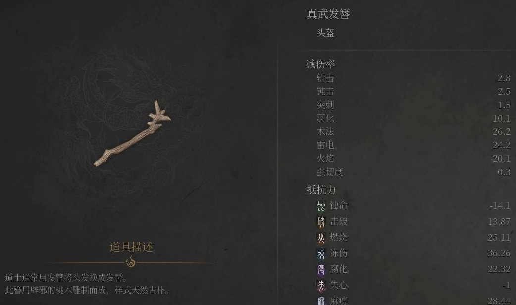 真武發簪特寫圖