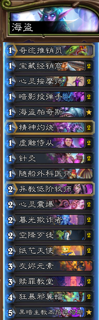 快攻暗牧卡組示意圖