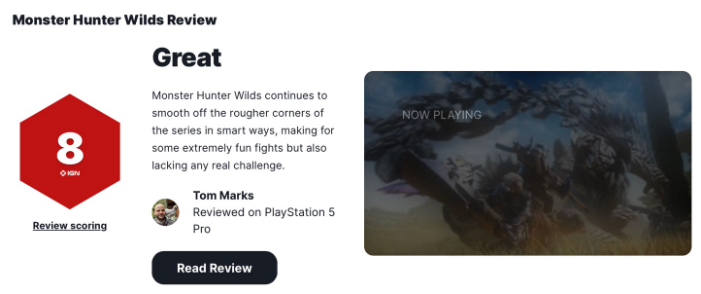 怪物獵人荒野媒體評分如何？多平臺均分出爐