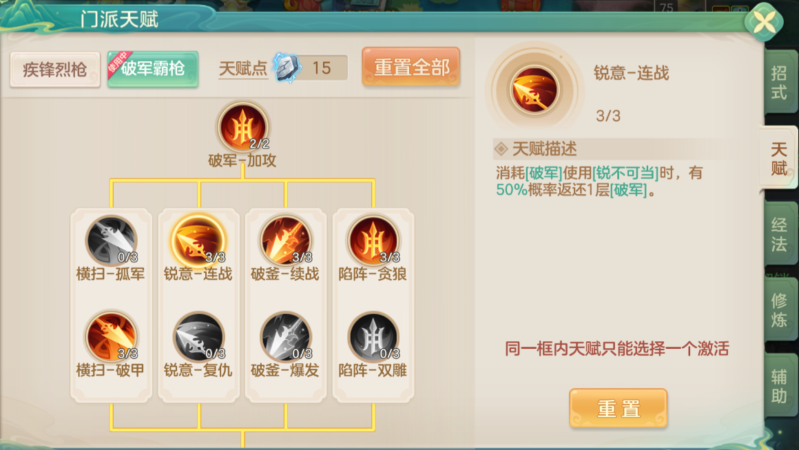 天賦搭配示意圖