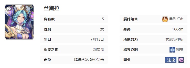 永夜降臨復蘇絲黛拉技能詳解,有哪些效果?