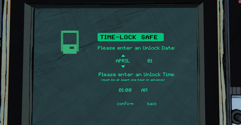 時間鎖設置示例