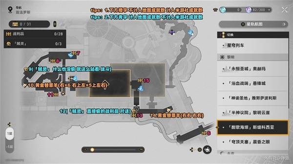 賊靈與特殊道具位置示意圖